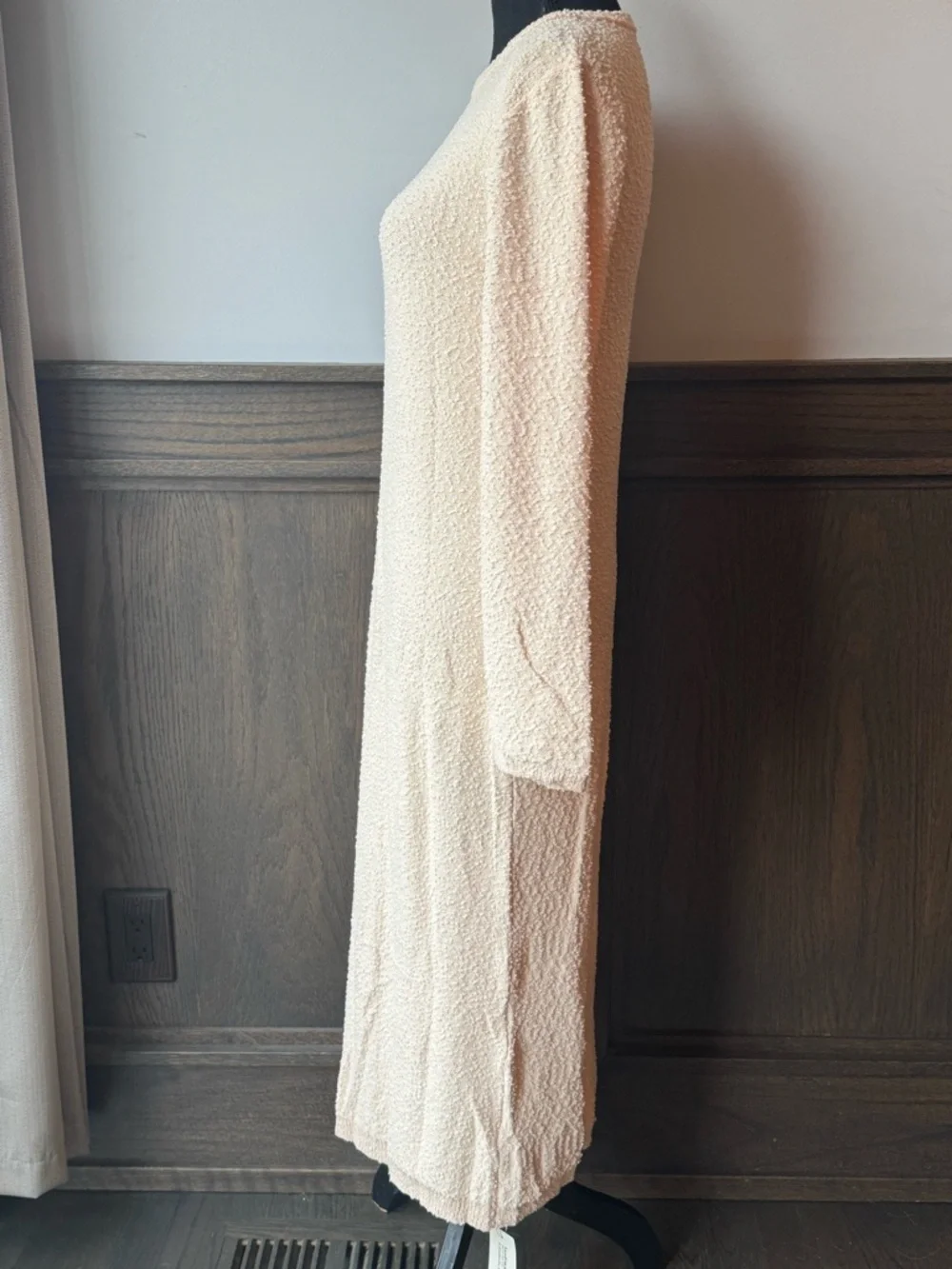 Saodimallsu Cream Textured Long Sleeve Dress - Women small - Picture 3 of 8